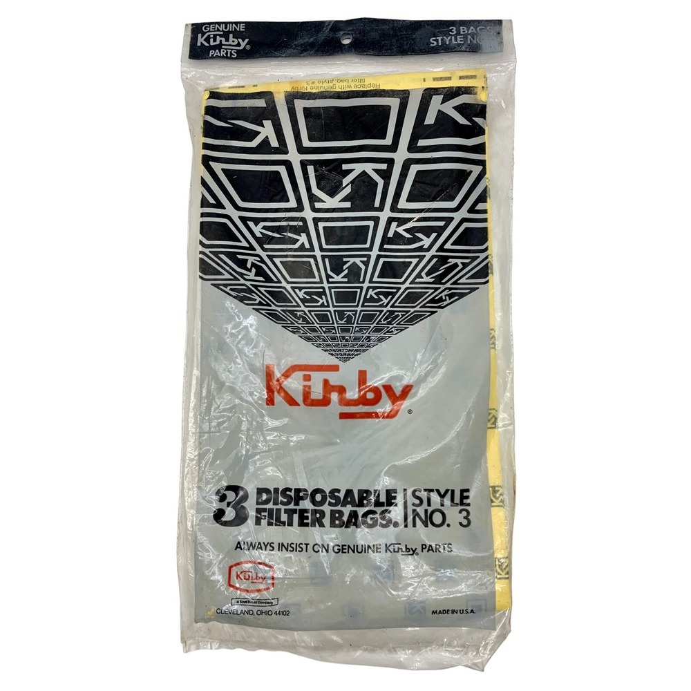 3‎ Pack Genuine Kirby Disposable Replacement Filter Bags Style No 3 New in Pkg